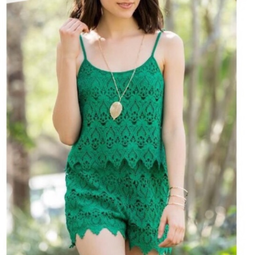 Cute green romper!